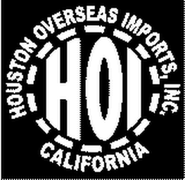 HOI HOUSTON OVERSEAS IMPORTS, INC. CALIFORNIA logo