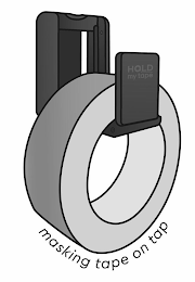HOLD MY TAPE MASKING TAPE ON TAP logo