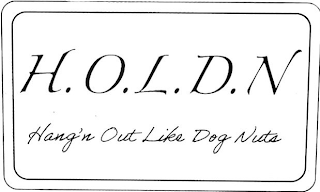 H.O.L.D.N HANG'N OUT LIKE DOG NUTS logo