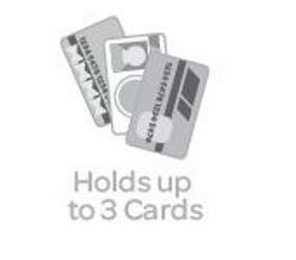 HOLDS UP TO 3 CARDS logo