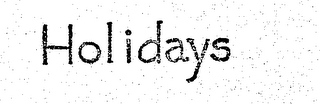 HOLIDAYS logo