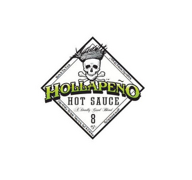 HOLLAPENO HOT SAUCE A DEADLY GOOD BLEND logo