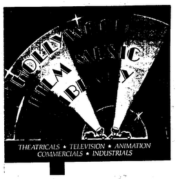 HOLLYWOOD FILM MUSIC LIBRARY THEATRICALS TELEVISION ANIMATION COMMERCIALS INDUSTRIALS logo