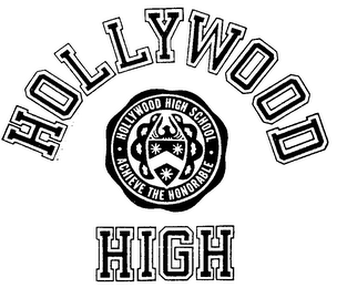 HOLLYWOOD HIGH HOLLYWOOD HIGH SCHOOL ACHIEVE THE HONORABLE logo