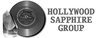 HOLLYWOOD SAPPHIRE GROUP BERLINER CONCERT GRAND IMPROVED GRAM-O-PHONE RECORD E. BERLINER logo