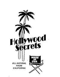 HOLLYWOOD SECRETS ALL NATURAL FROM CALIFORNIA MADE IN USA logo