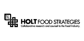 HOLT FOOD STRATEGIES COLLABORATIVE RESEARCH AND COUNSEL TO THE FOOD INDUSTRY. logo
