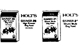 HOLT'S GAINER-26 HIGH PROTEIN DOG FOOD MINI-CHUNKS logo