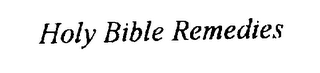 HOLY BIBLE REMEDIES logo