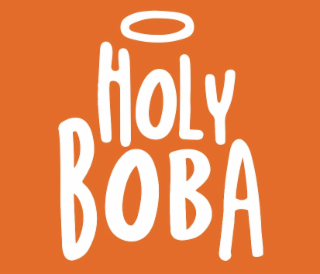HOLY  BOBA WITH HALLOW ON THE UPPER SIDE logo