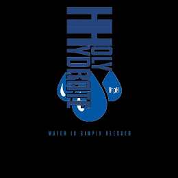 HOLY HYDRATE 9+PH WATER IS SIMPLY BLESSED logo