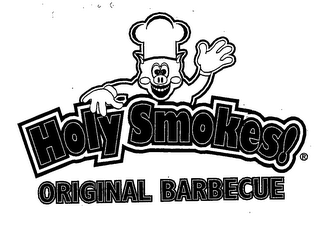 "HOLY SMOKES! ORIGINAL BARBECUE" logo
