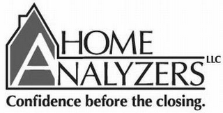 HOME ANALYZERS, LLC CONFIDENCE BEFORE THE CLOSING. logo