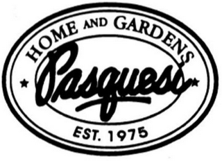 HOME AND GARDENS PASQUESI EST. 1975 logo