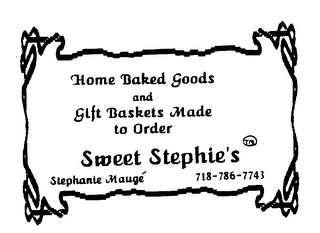 HOME BAKED GOODS AND GIFT BASKETS MADE TO ORDER SWEET STEPHIE'S STEPHANIE MAUGE logo