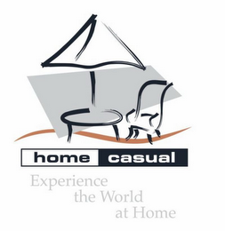HOME CASUAL EXPERIENCE THE WORLD AT HOME logo