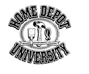 HOME DEPOT UNIVERSITY BUILDING ACCOMPLISHING LEARNING logo