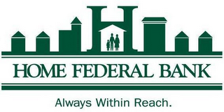 HOME FEDERAL BANK ALWAYS WITHIN REACH. logo