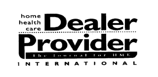 HOME HEALTH CARE DEALER PROVIDER THE JOURNAL FOR HME INTERNATIONAL logo