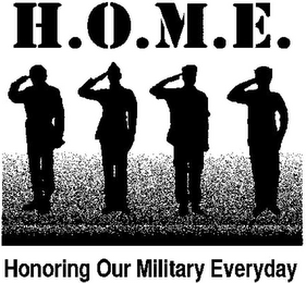 H.O.M.E. HONORING OUR MILITARY EVERYDAY logo