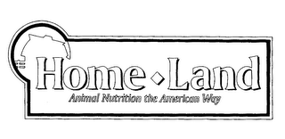 HOME LAND ANIMAL NUTRITION THE AMERICAN WAY logo