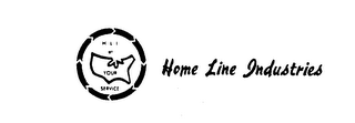 HOME LINE INDUSTRIES H. L. I. AT YOUR SERVICE logo