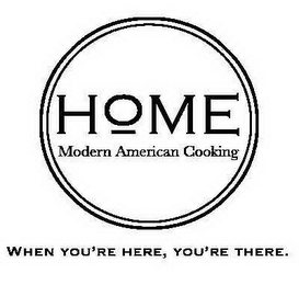 HOME MODERN AMERICAN COOKING WHEN YOU'RE HERE, YOU'RE THERE. logo