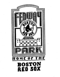 HOME OF THE BOSTON RED SOX FENWAY PARK BOSTON RED SOX FENWAY PARK logo
