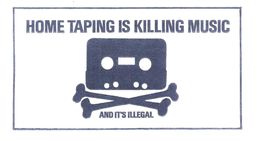 HOME TAPING IS KILLING MUSIC AND IT'S ILLEGAL logo
