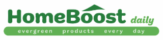 HOMEBOOST DAILY EVERGREEN PRODUCTS EVERY DAY logo