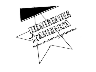 HOMECARE AMERICA HEALTHCARE PRODUCTS FOR EVERY PHYSICAL NEED. logo