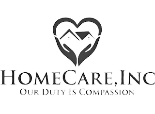 HOMECARE, INC OUR DUTY IS COMPASSION logo