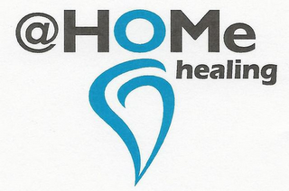 @HOMEE HEALING, WITH THE O FORMING THE HEAD OF A TEARDROP-SHAPED PERSON logo
