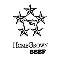 HOMEGROWN BEEF PREMIUM BEEF logo