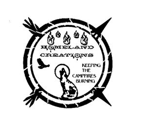 HOMELAND CREATIONS, KEEPING THE CAMPFIRES BURNING logo