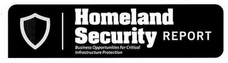 HOMELAND SECURITY REPORT BUSINESS OPPORTUNITIES FOR CRITICAL  INFRASTRUCTURE PROTECTION logo