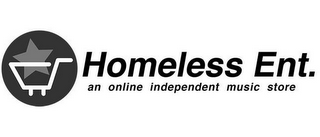 HOMELESS ENT. AN ONLINE INDEPENDENT MUSIC STORE logo