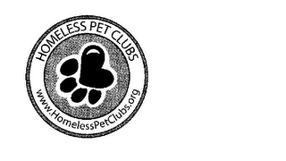 HOMELESS PET CLUBS WWW.HOMELESSPETCLUBS.ORG logo