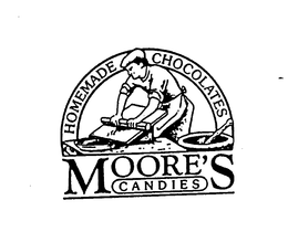 HOMEMADE CHOCOLATES MOORE'S CANDIES logo