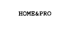 HOME&PRO logo