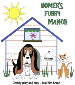 HOMER'S FURRY MANOR COMFY PLAY AND STAY - JUST LIKE HOME logo