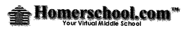 HOMERSCHOOL.COM YOUR VIRTUAL MIDDLE SCHOOL logo