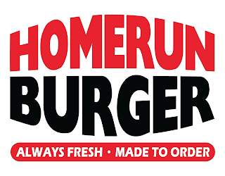 HOMERUN BURGER ALWAYS FRESH · MADE TO ORDER logo