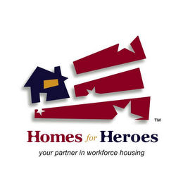 HOMES FOR HEROES YOUR PARTNER IN WORKFORCE HOUSING logo