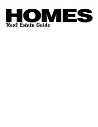 HOMES REAL ESTATE GUIDE AND DESIGN logo