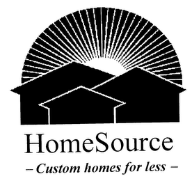 HOMESOURCE CUSTOM HOMES FOR LESS logo