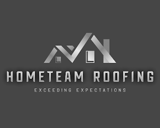 HOMETEAM ROOFING EXCEEDING EXPECTATIONS logo