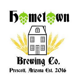 HOMETOWN BREWING CO. PRESCOTT, ARIZONA EST. 2016 logo