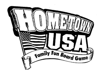 HOMETOWN USA FAMILY FUN BOARD GAME logo