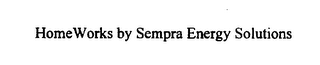 HOMEWORKS BY SEMPRA ENERGY SOLUTIONS logo